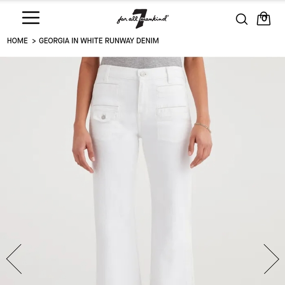 7 for all man kind - GEORGIA IN WHITE RUNWAY DENIM - Picture 4 of 5